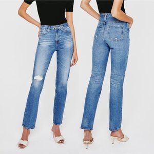 AG Alexxis High Rise Vintage Straight Jeans in 18 Years Poplar Wash